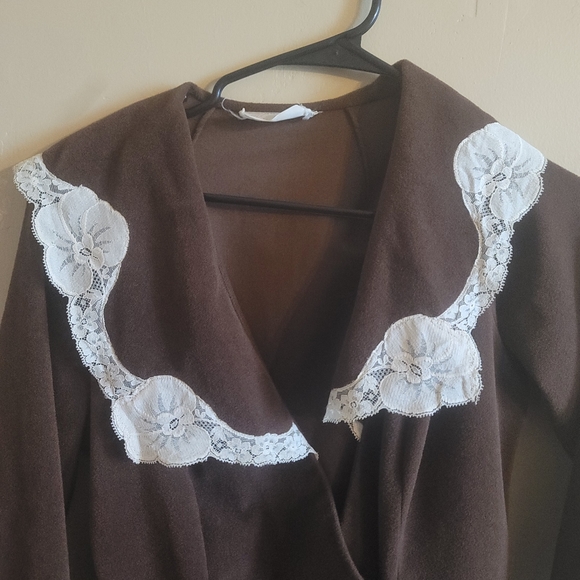Vanity Fair vintage brown house coat size 14 - Picture 2 of 8